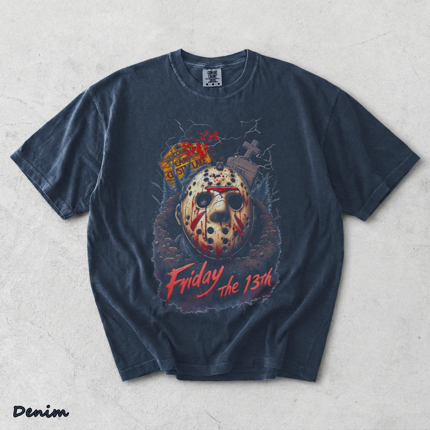 Jason Voorhees Friday the 13th - Denim mockup