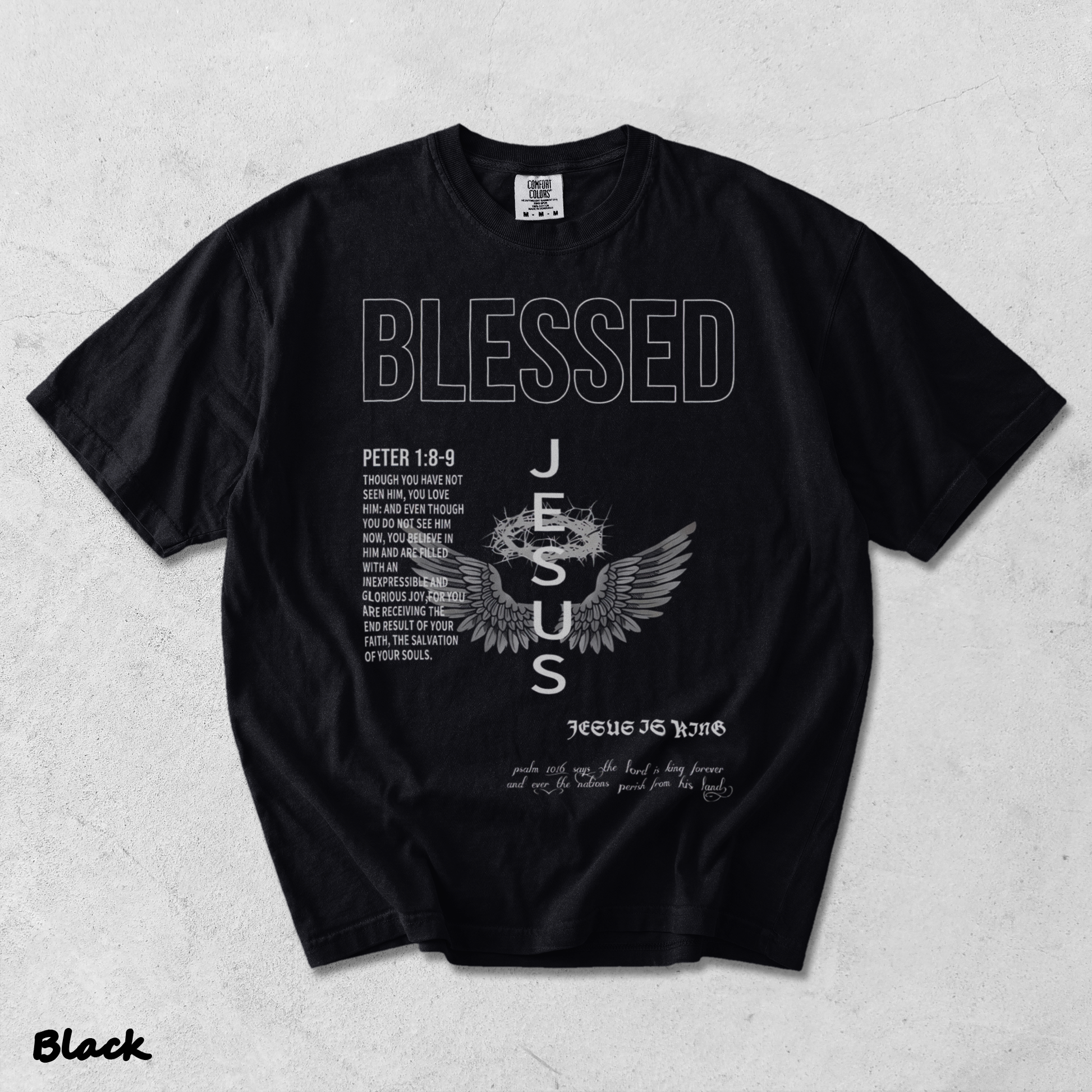 Jesus Is King - Black mockup