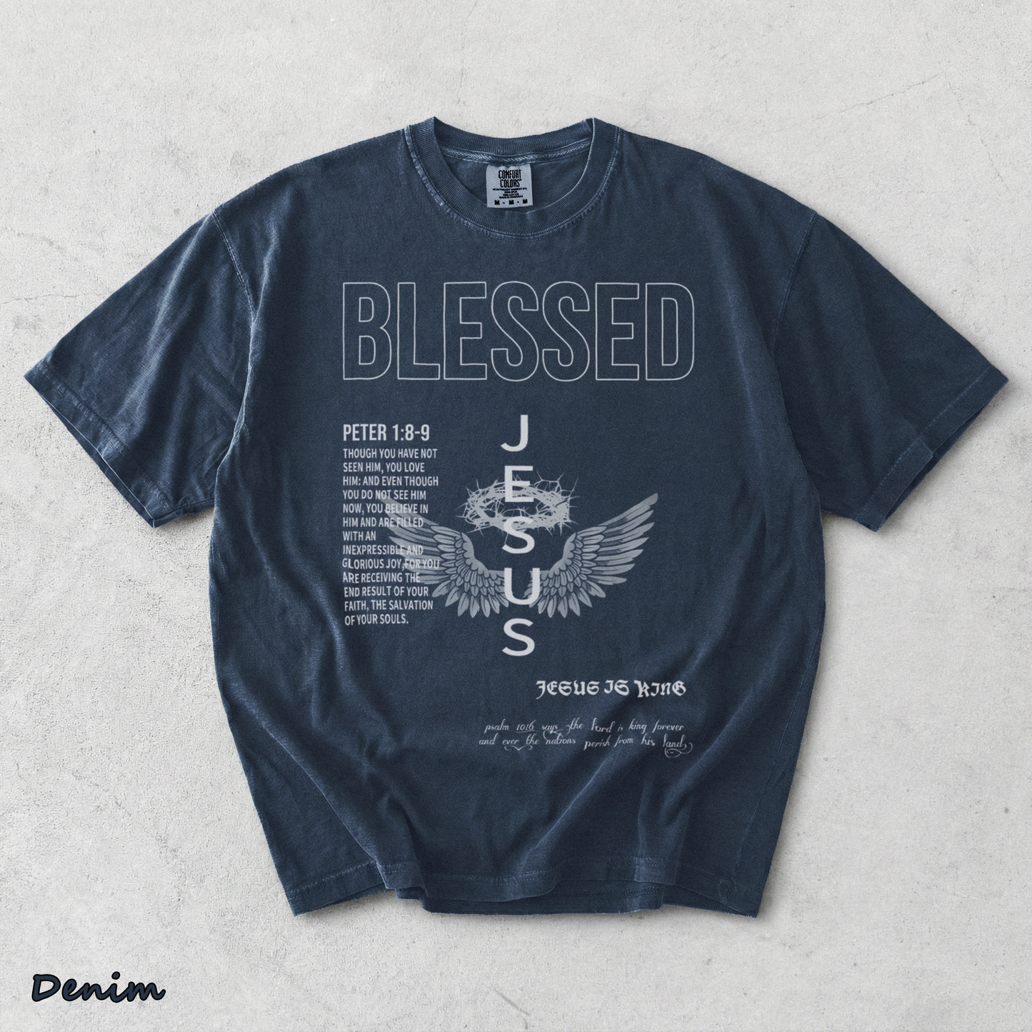 Jesus Is King - Denim mockup