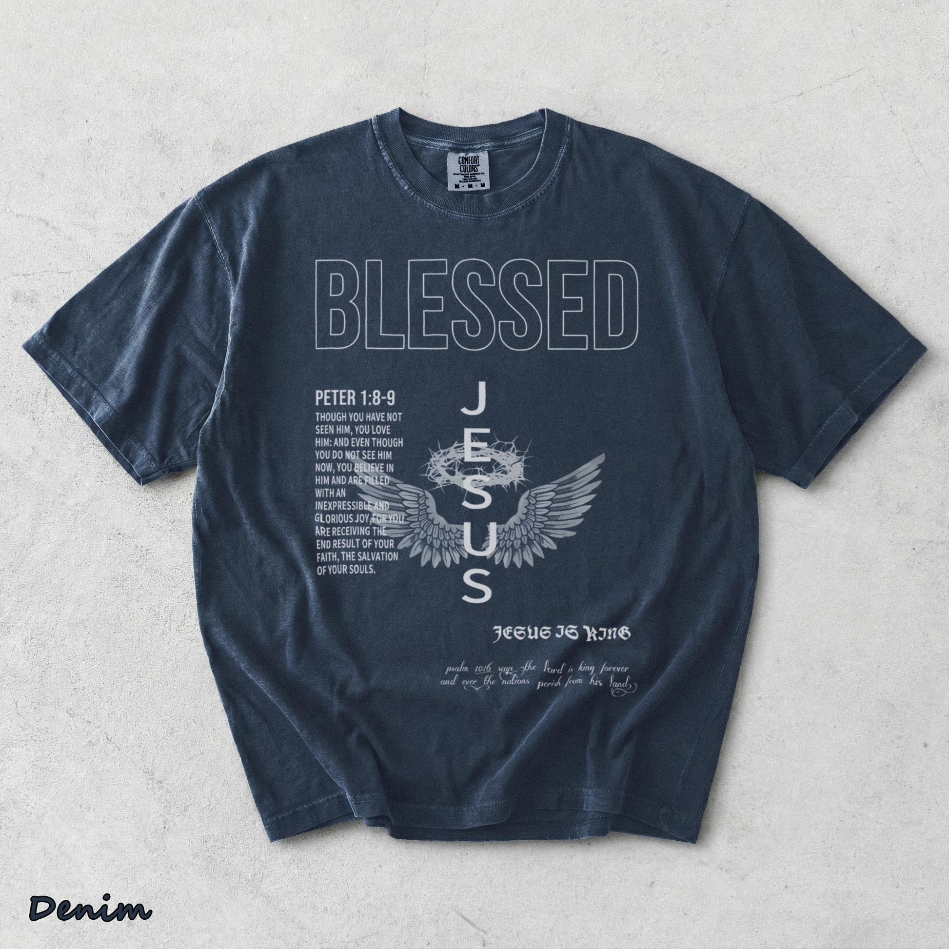 Jesus Is King - Denim mockup