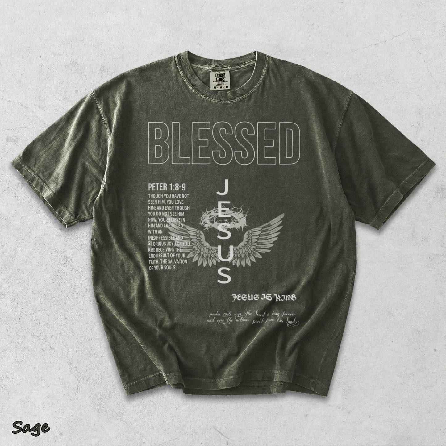 Jesus Is King - Sage mockup