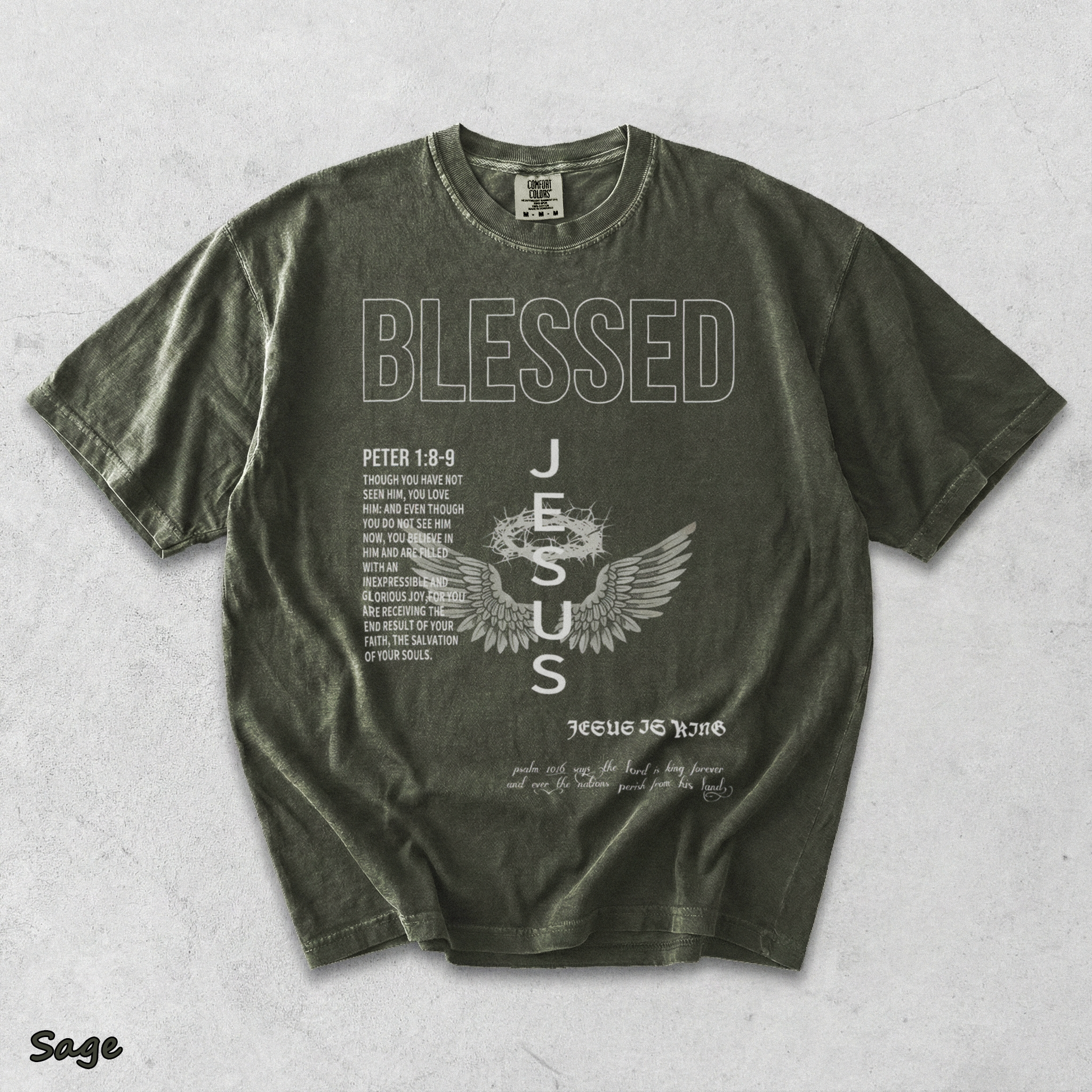 Jesus Is King - Sage mockup