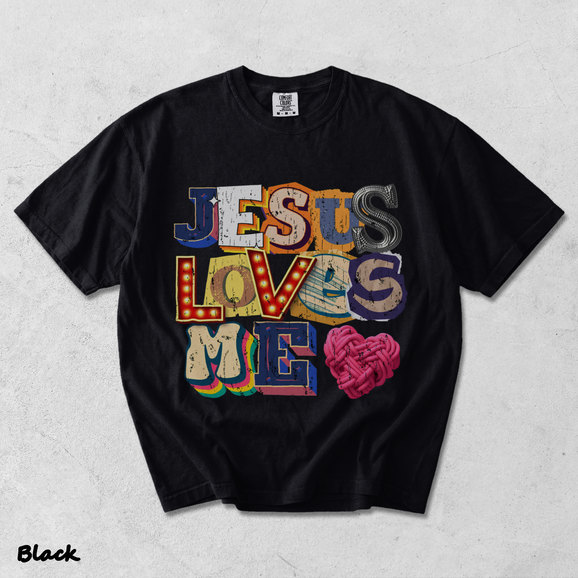 Jesus Loves Me Tee - Black mockup