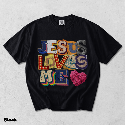 Jesus Loves Me Tee - Black mockup