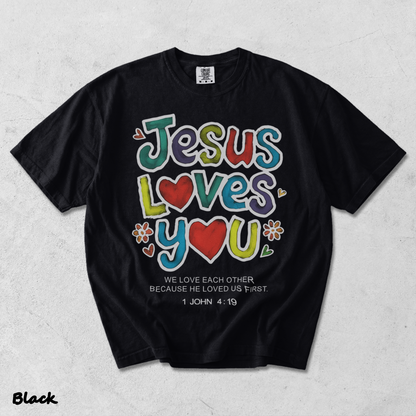 Jesus loves you - Black mockup