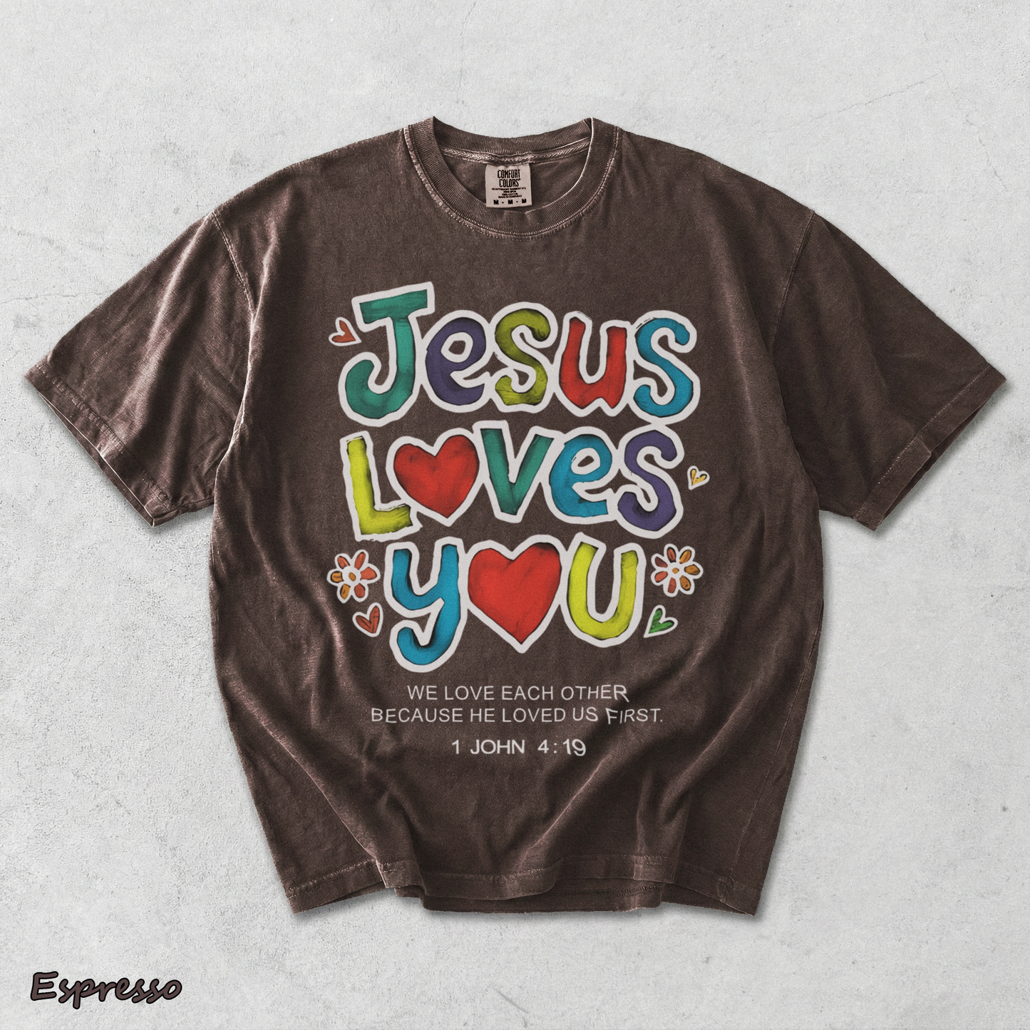 Jesus loves you - Espresso mockup