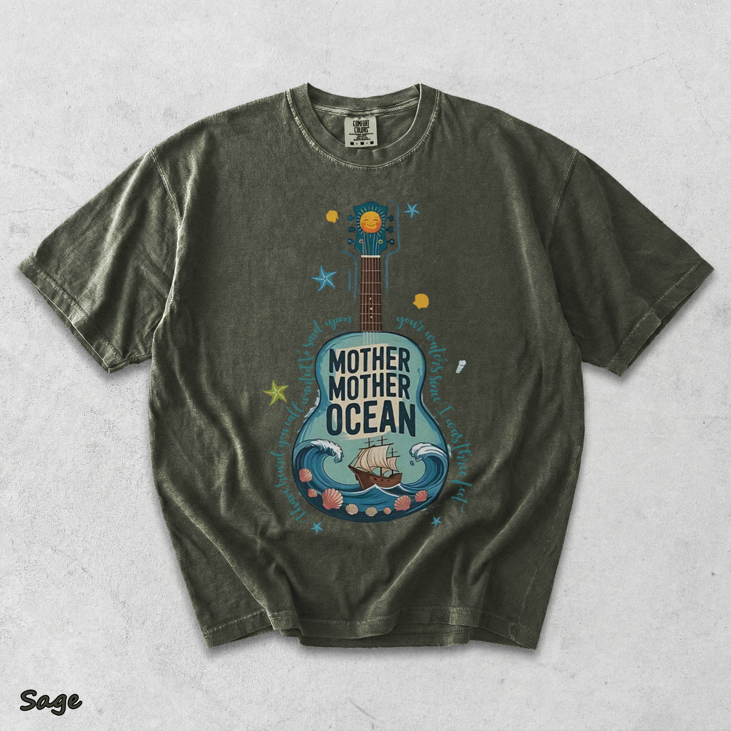 jimmy buffett B - Sage mockup