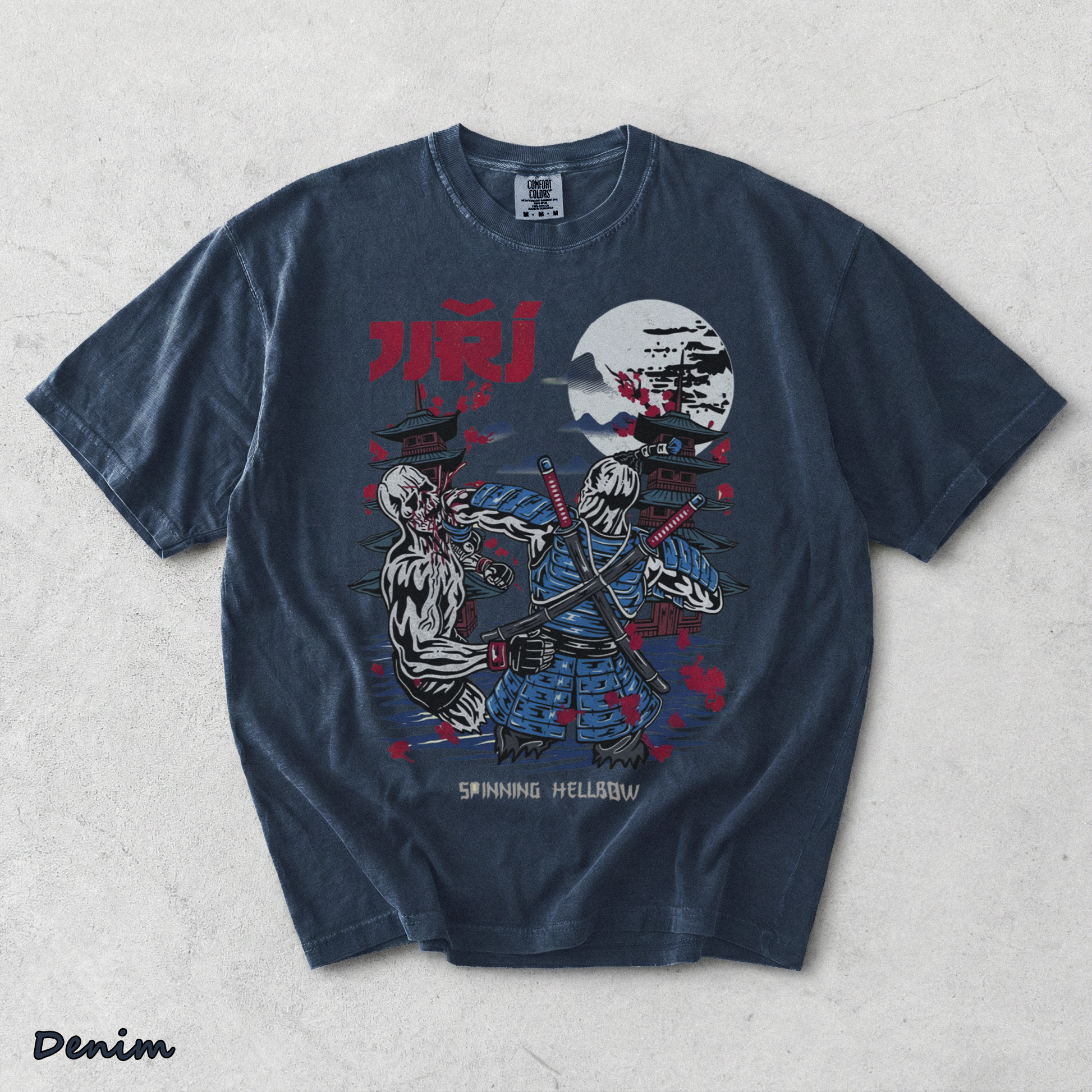 Jiri Spinning Hellbow - Denim mockup