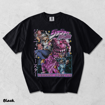 JoJo Steel Ball Run Johnny Joestar & Tusk Act 4 T-Shirt - Black mockup