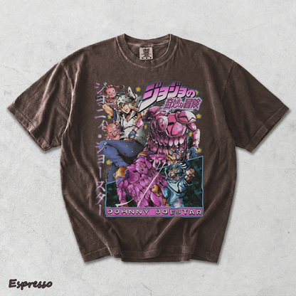 JoJo Steel Ball Run Johnny Joestar & Tusk Act 4 T-Shirt - Espresso mockup