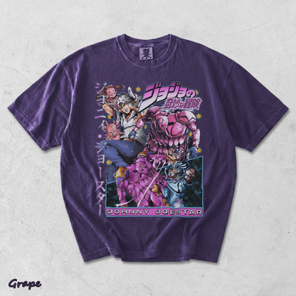 JoJo Steel Ball Run Johnny Joestar & Tusk Act 4 T-Shirt - Grape mockup