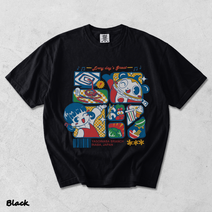Junes Persona 4 Game Hedoro Tshirt back - Black mockup