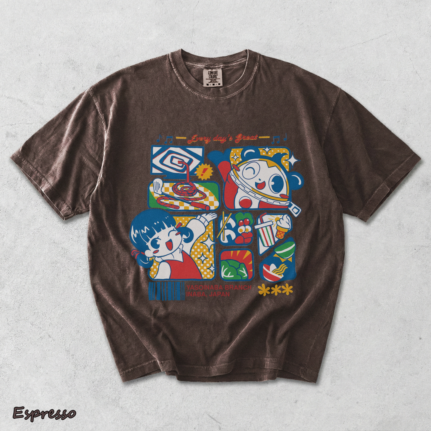 Junes Persona 4 Game Hedoro Tshirt back - Espresso mockup