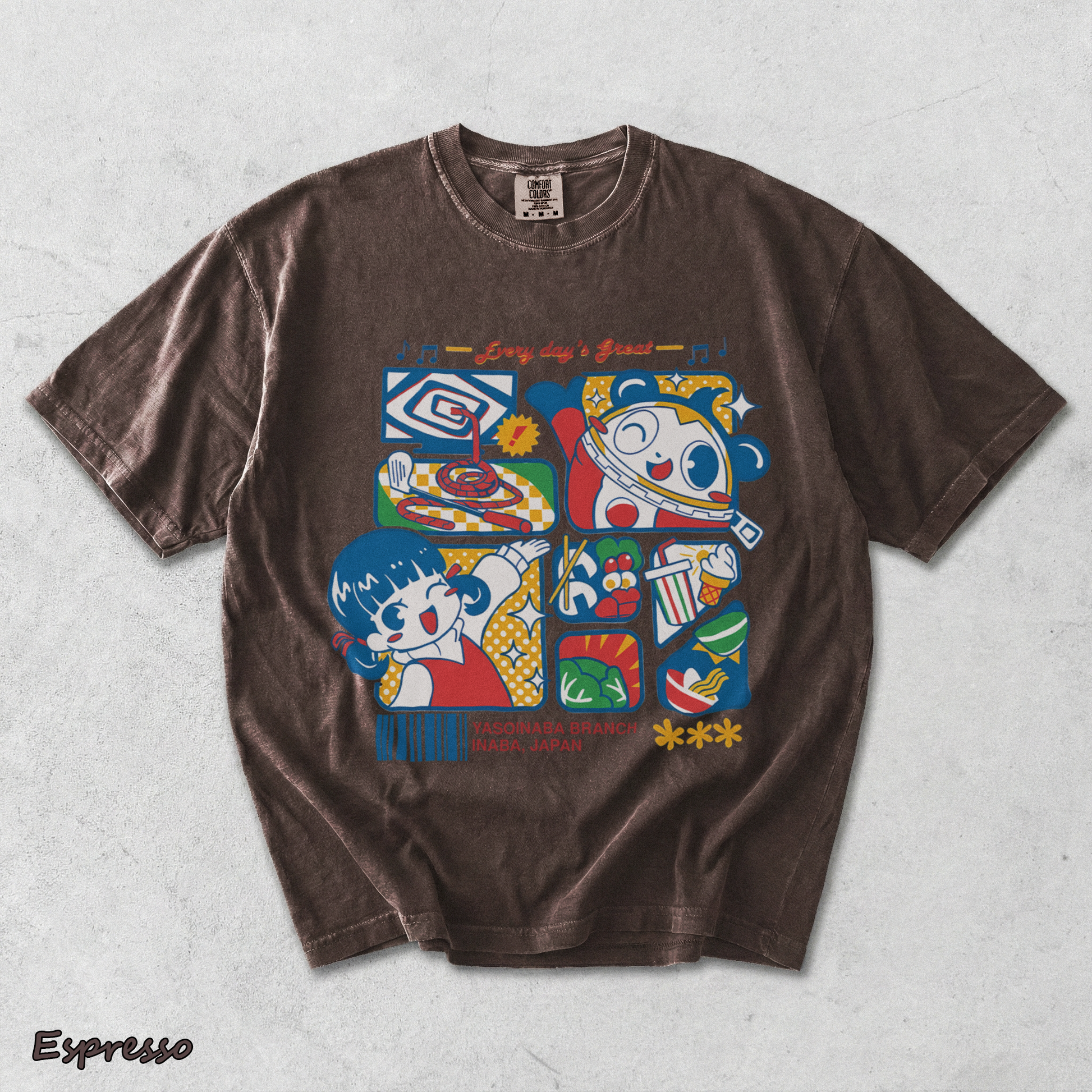 Junes Persona 4 Game Hedoro Tshirt back - Espresso mockup