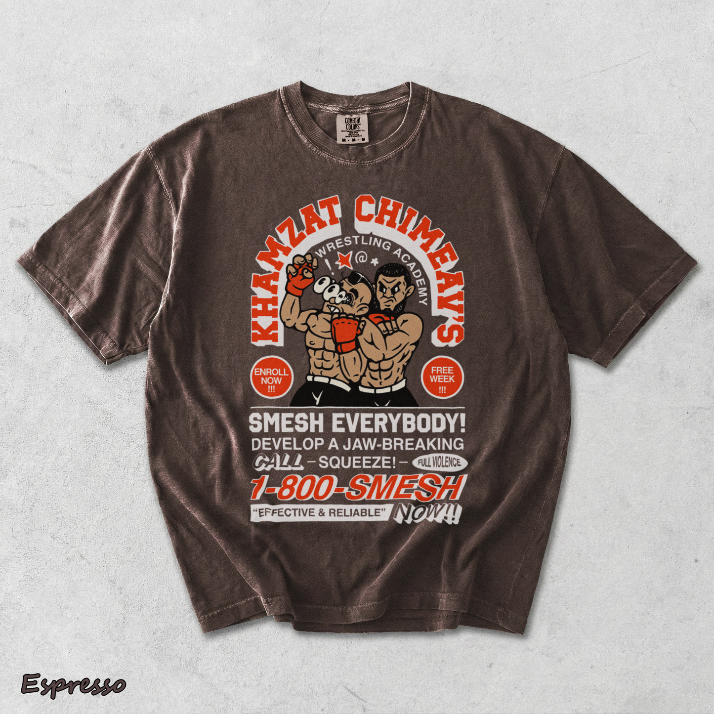 Khamzat Chimaev Smesh Double Sides Heavy - Espresso mockup