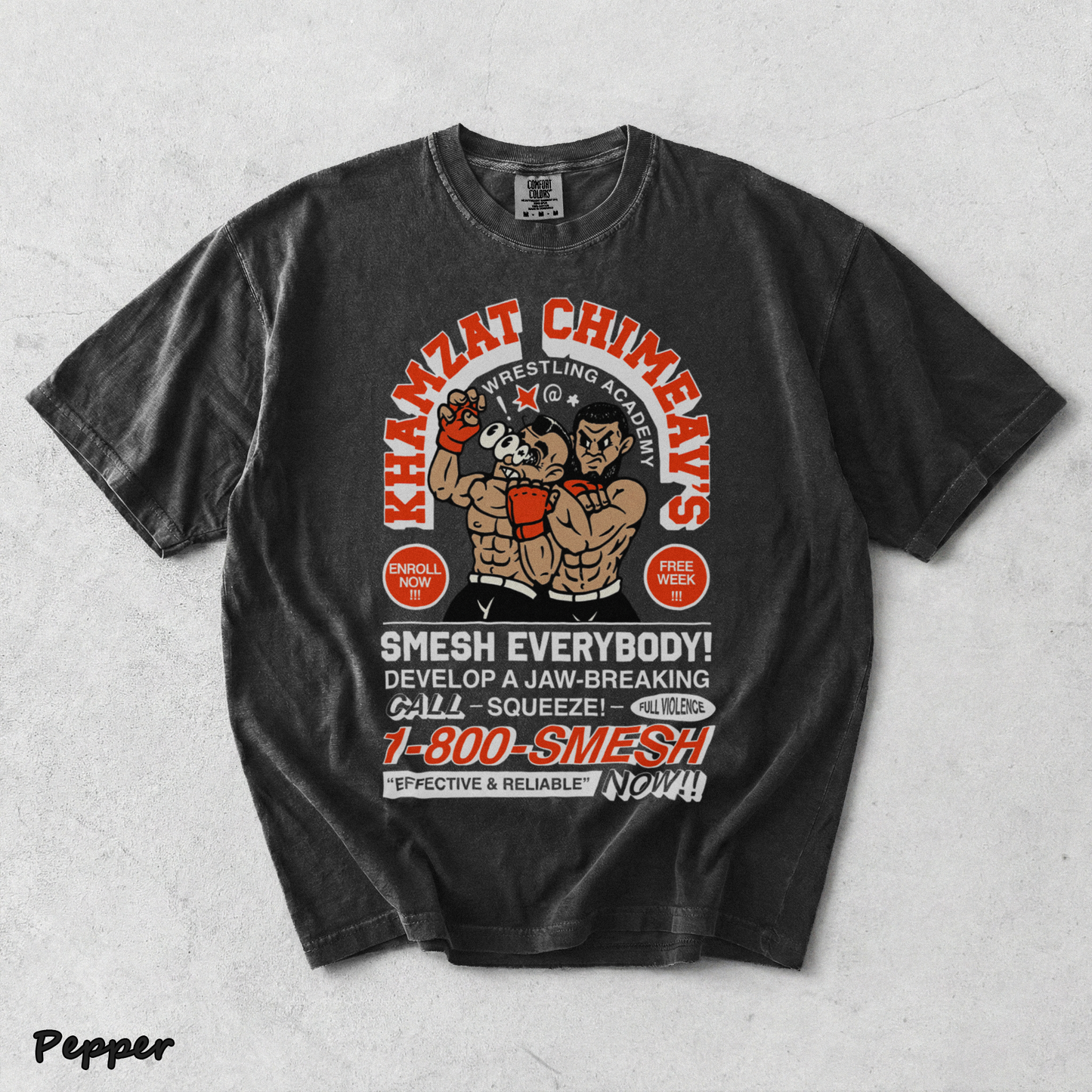 Khamzat Chimaev Smesh Double Sides Heavy - Pepper mockup