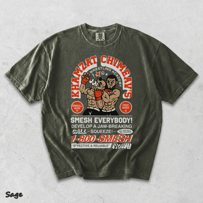 Khamzat Chimaev Smesh Double Sides Heavy - Sage mockup