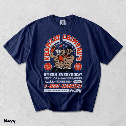 Khamzat Chimaev Smesh Double Sides Heavy - True Navy mockup
