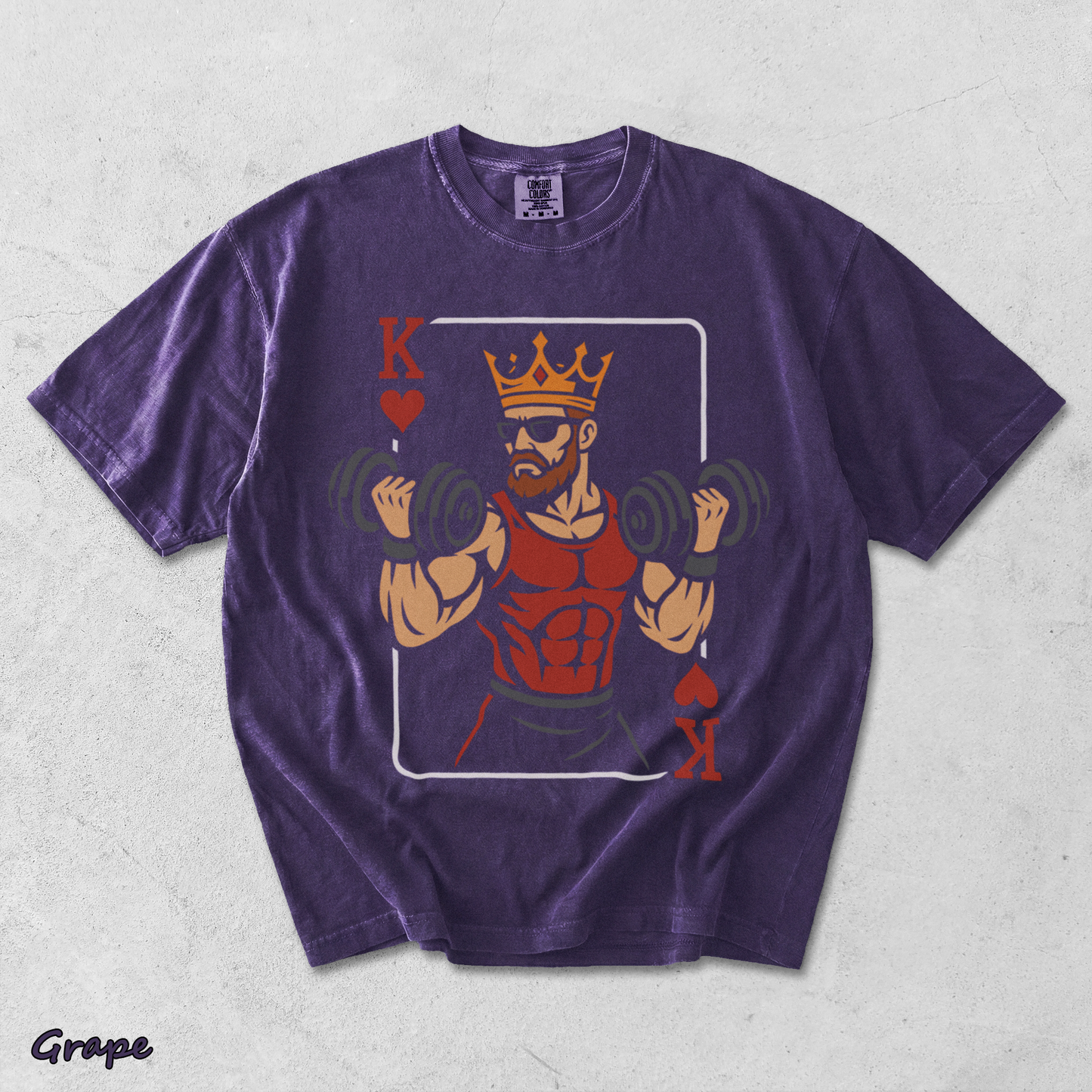 King Card Bodybuilder - Grape mockup