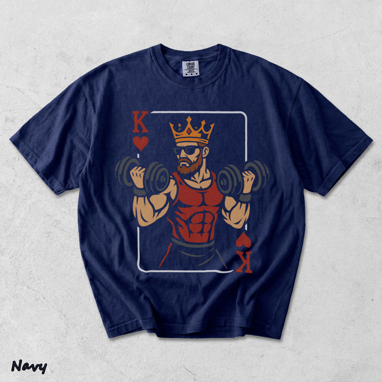 King Card Bodybuilder - True Navy mockup