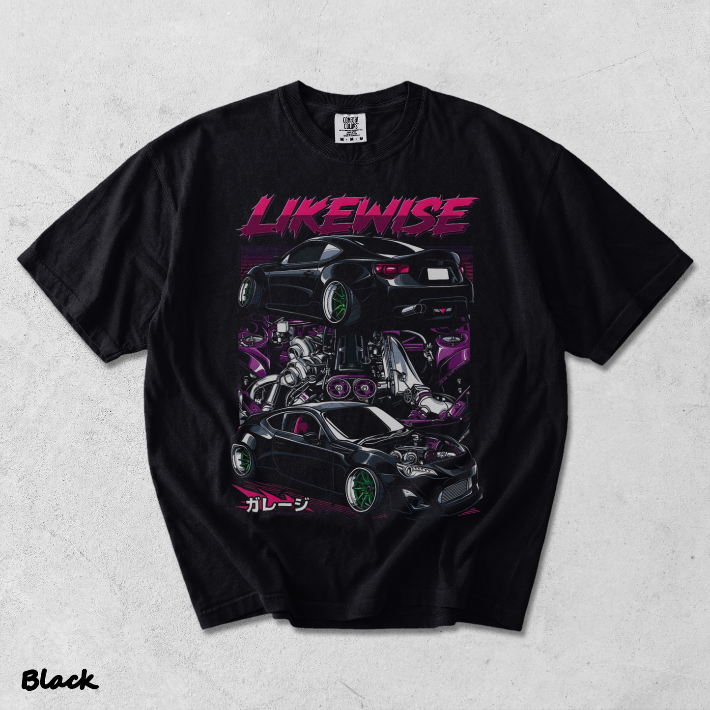 Likewise T-shirt back - Black mockup