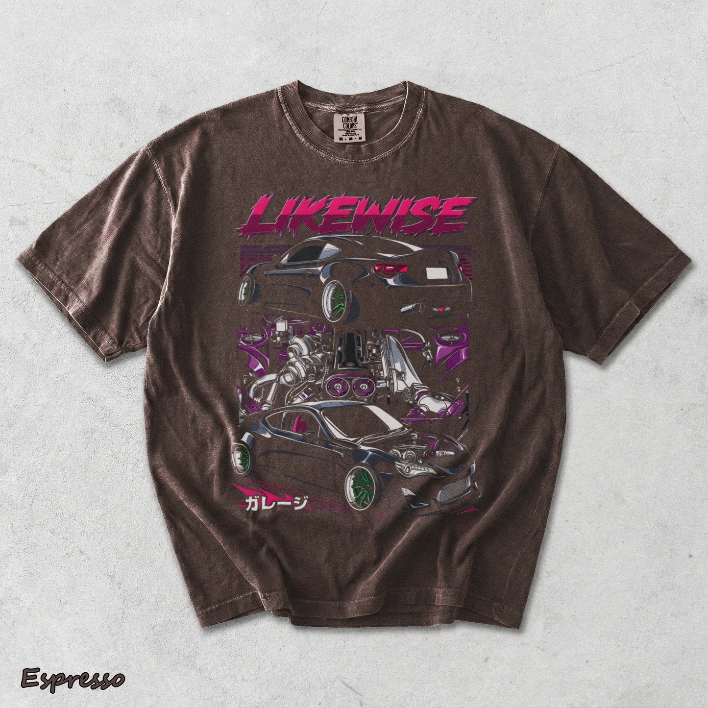 Likewise T-shirt back - Espresso mockup