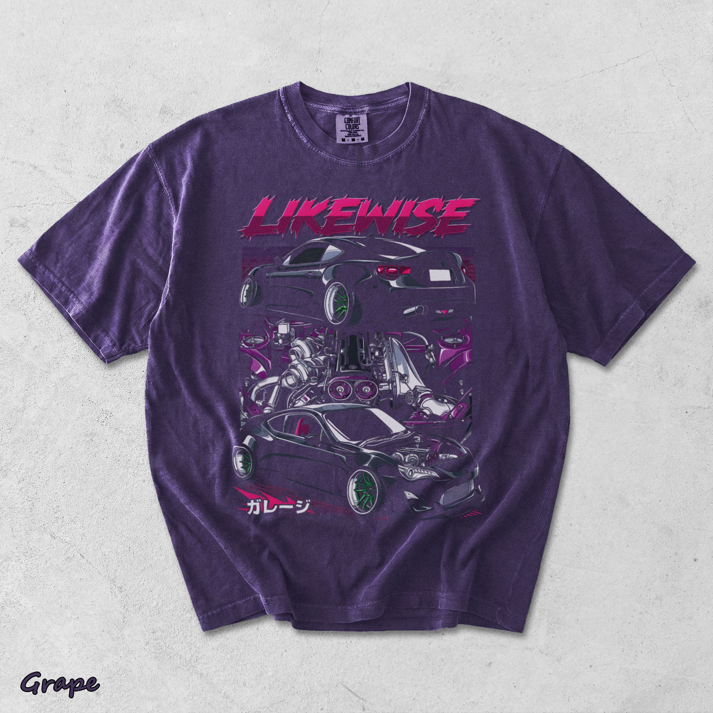 Likewise T-shirt back - Grape mockup