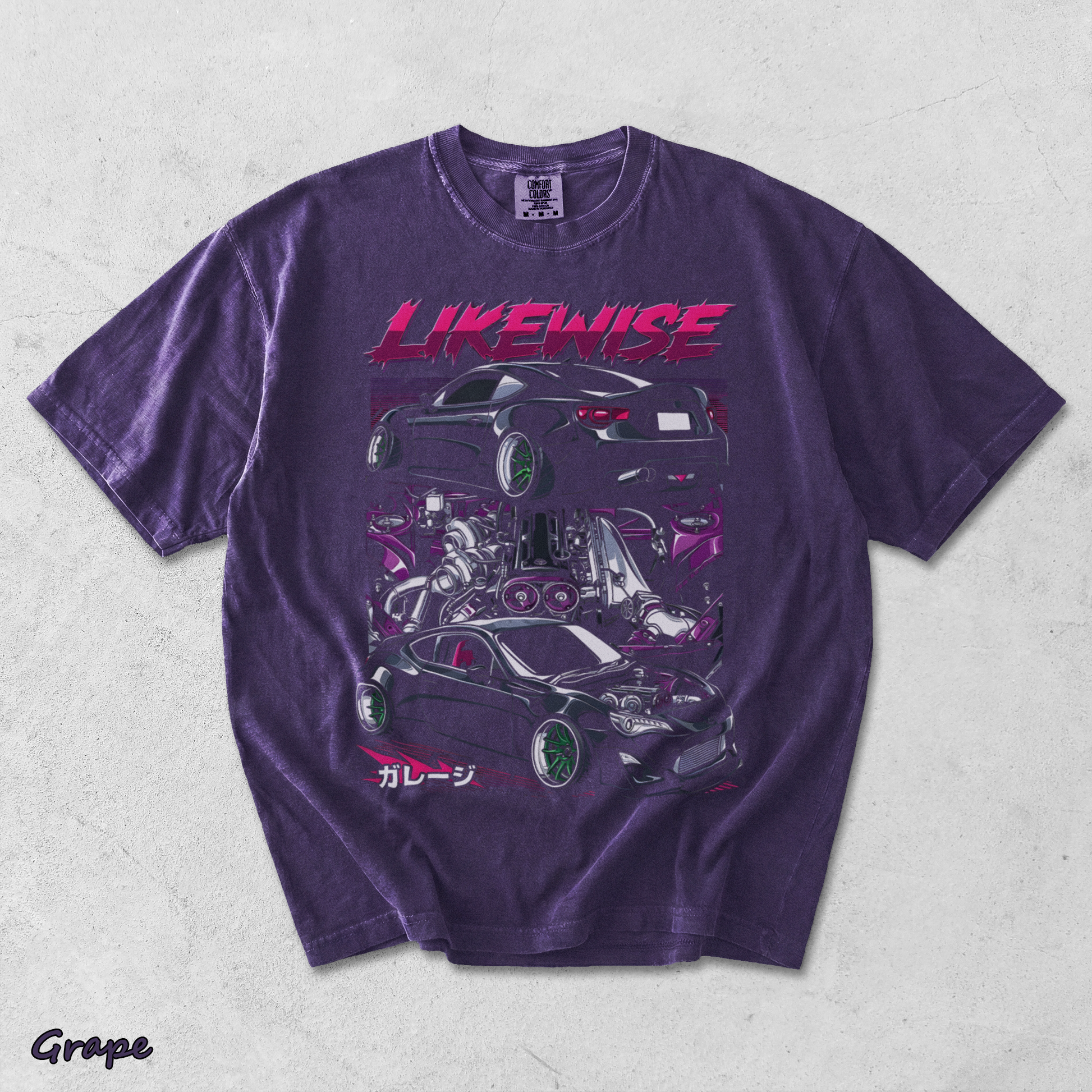 Likewise T-shirt back - Grape mockup