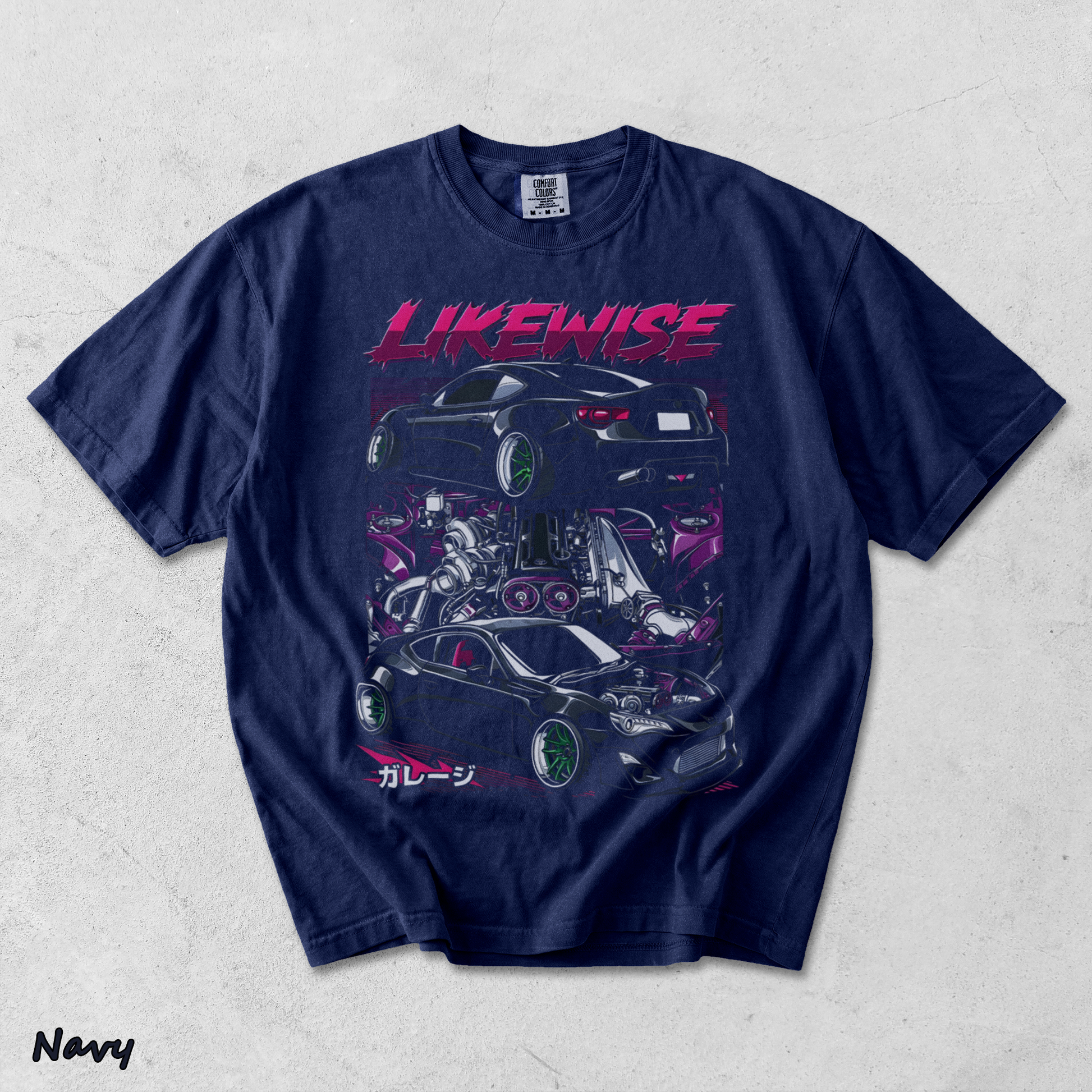 Likewise T-shirt back - True Navy mockup