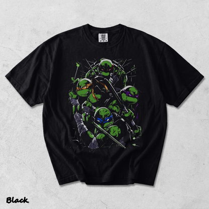 Limited Edition Teenage Mutant Ninja Turtles Tee Bootleg Tee, Classic Movie, Old back - Black mockup