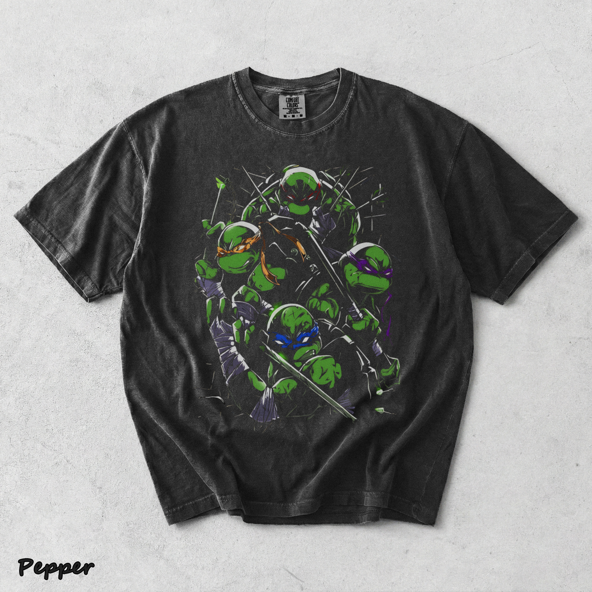 Limited Edition Teenage Mutant Ninja Turtles Tee Bootleg Tee, Classic Movie, Old back - Pepper mockup