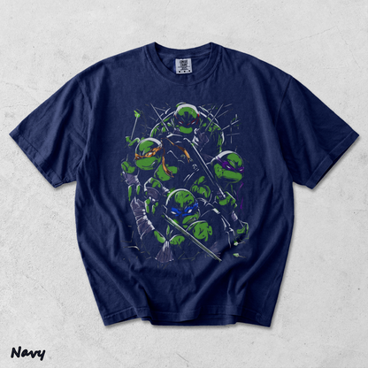 Limited Edition Teenage Mutant Ninja Turtles Tee Bootleg Tee, Classic Movie, Old back - True Navy mockup
