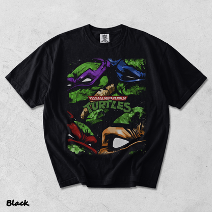 Limited Edition Teenage Mutant Ninja Turtles Tee Bootleg Tee, Classic Movie, Old front - Black mockup