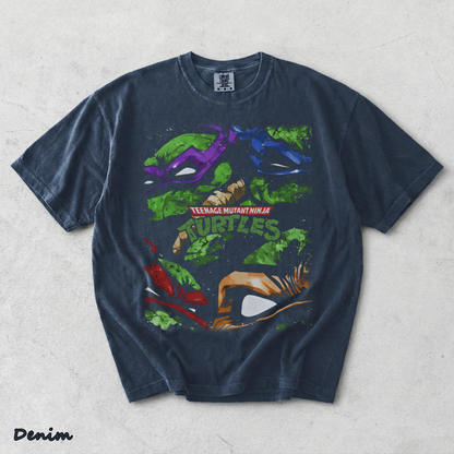 Limited Edition Teenage Mutant Ninja Turtles Tee Bootleg Tee, Classic Movie, Old front - Denim mockup