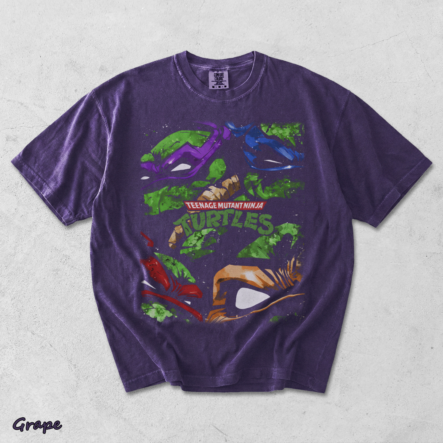 Limited Edition Teenage Mutant Ninja Turtles Tee Bootleg Tee, Classic Movie, Old front - Grape mockup
