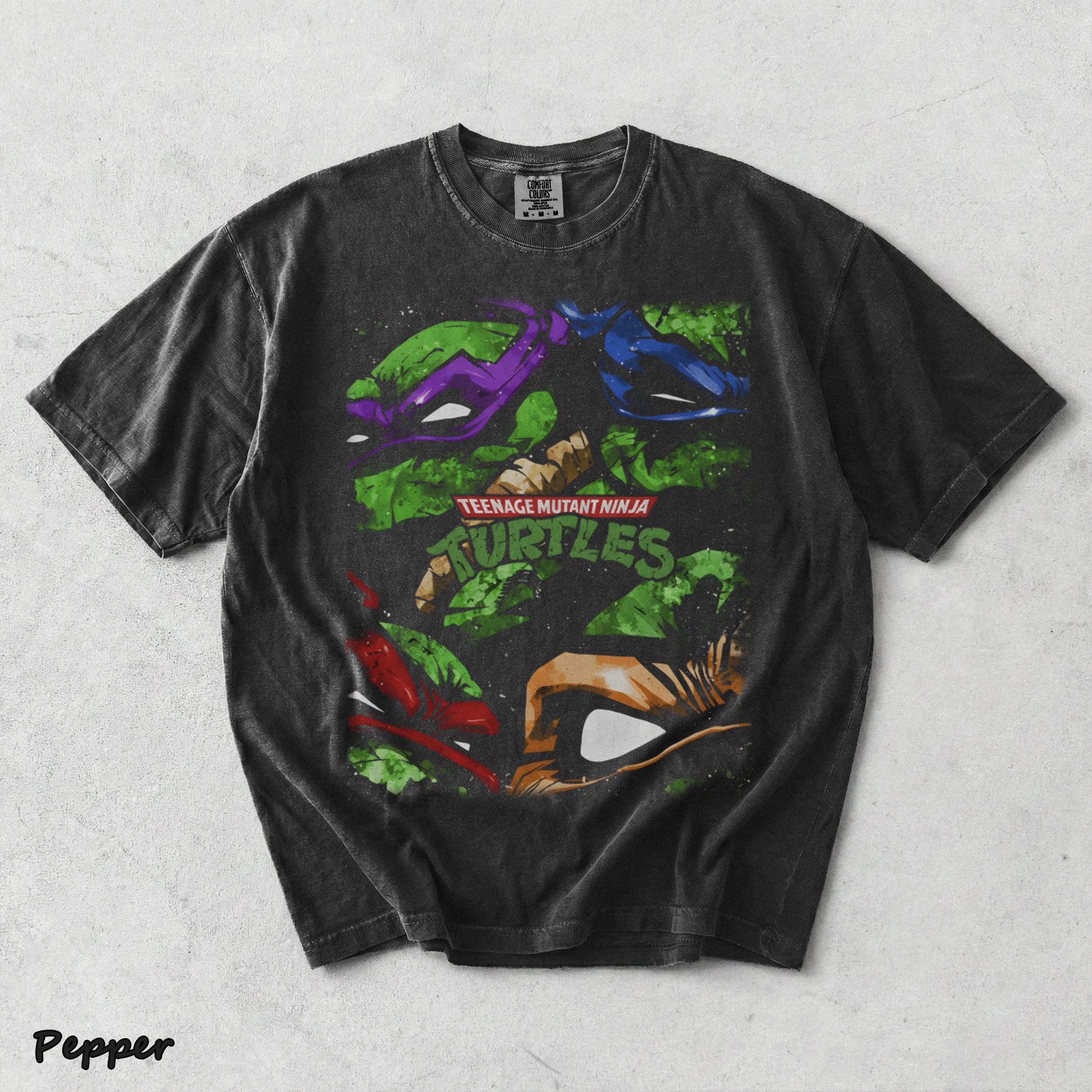 Limited Edition Teenage Mutant Ninja Turtles Tee Bootleg Tee, Classic Movie, Old front - Pepper mockup