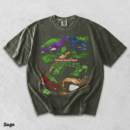 Limited Edition Teenage Mutant Ninja Turtles Tee Bootleg Tee, Classic Movie, Old front - Sage mockup