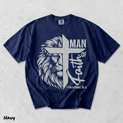 Man of Faith - True Navy mockup