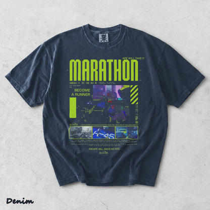 Marathon Gameplay - Denim mockup