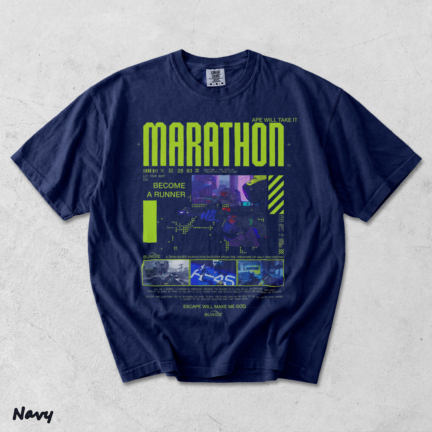 Marathon Gameplay - True Navy mockup