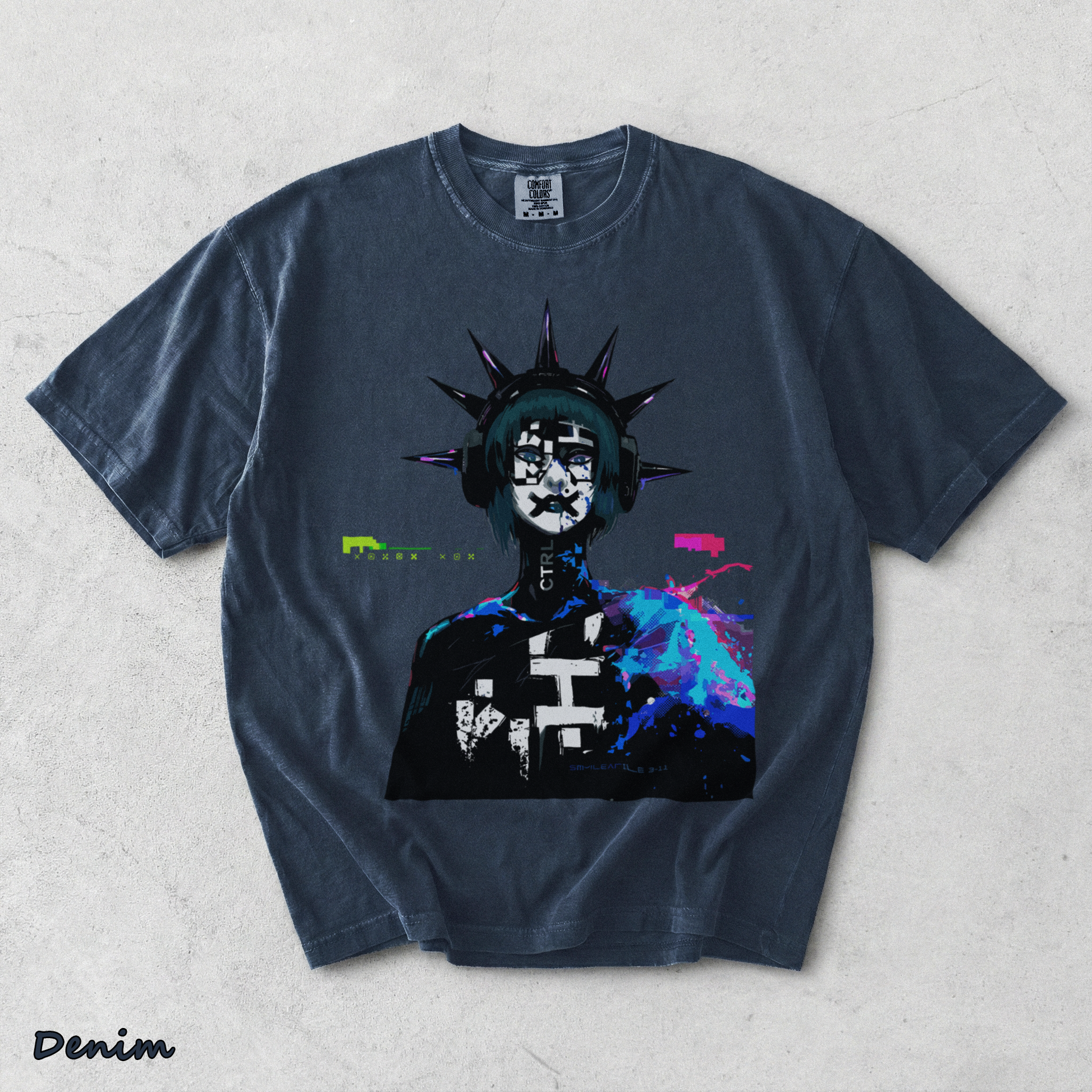 Marathon Reveal Tshirt - Denim mockup
