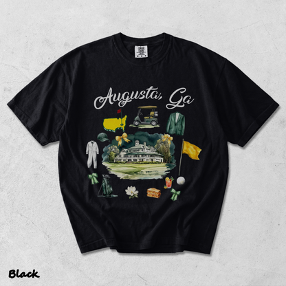 Masters Augusta TShirt - Black mockup