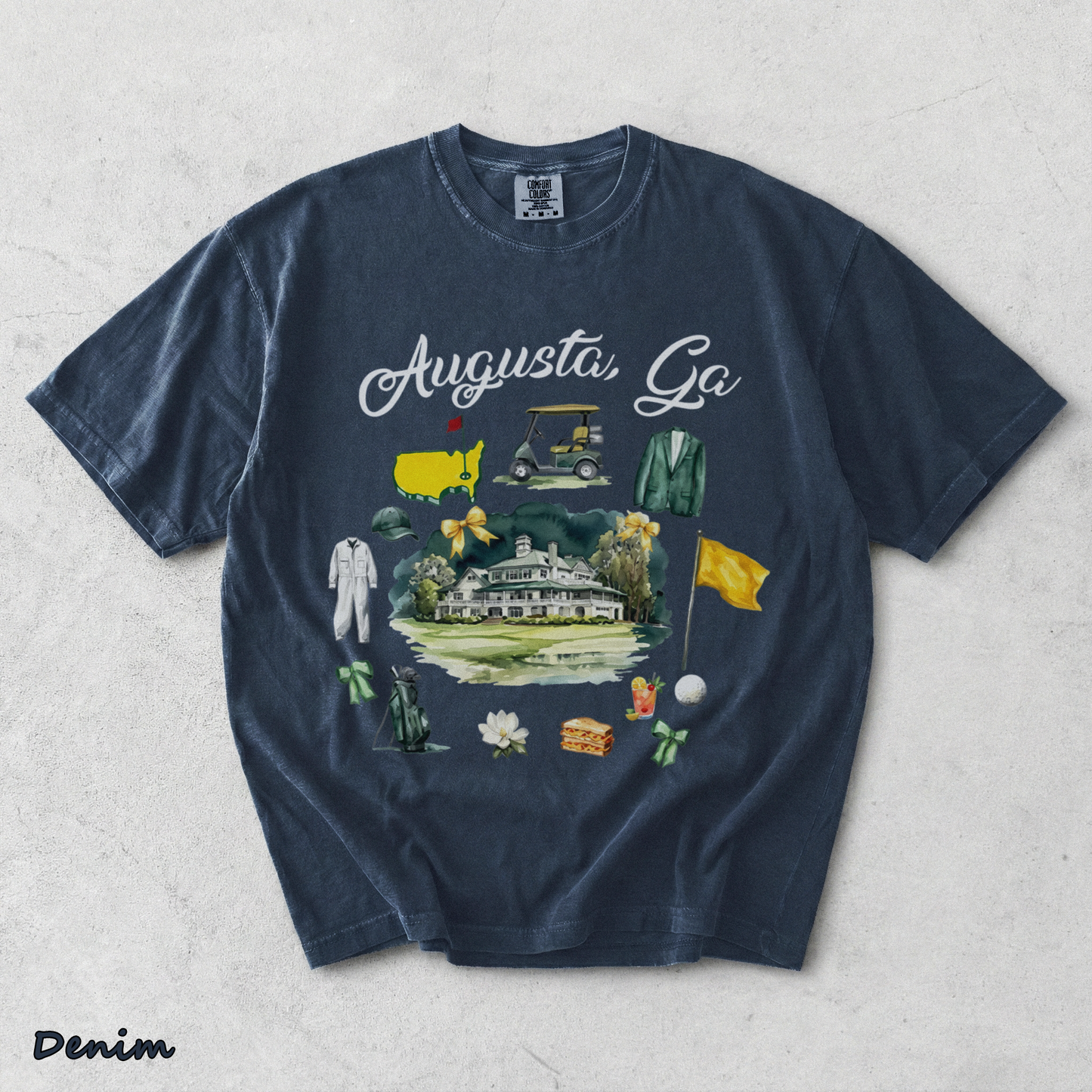 Masters Augusta TShirt - Denim mockup