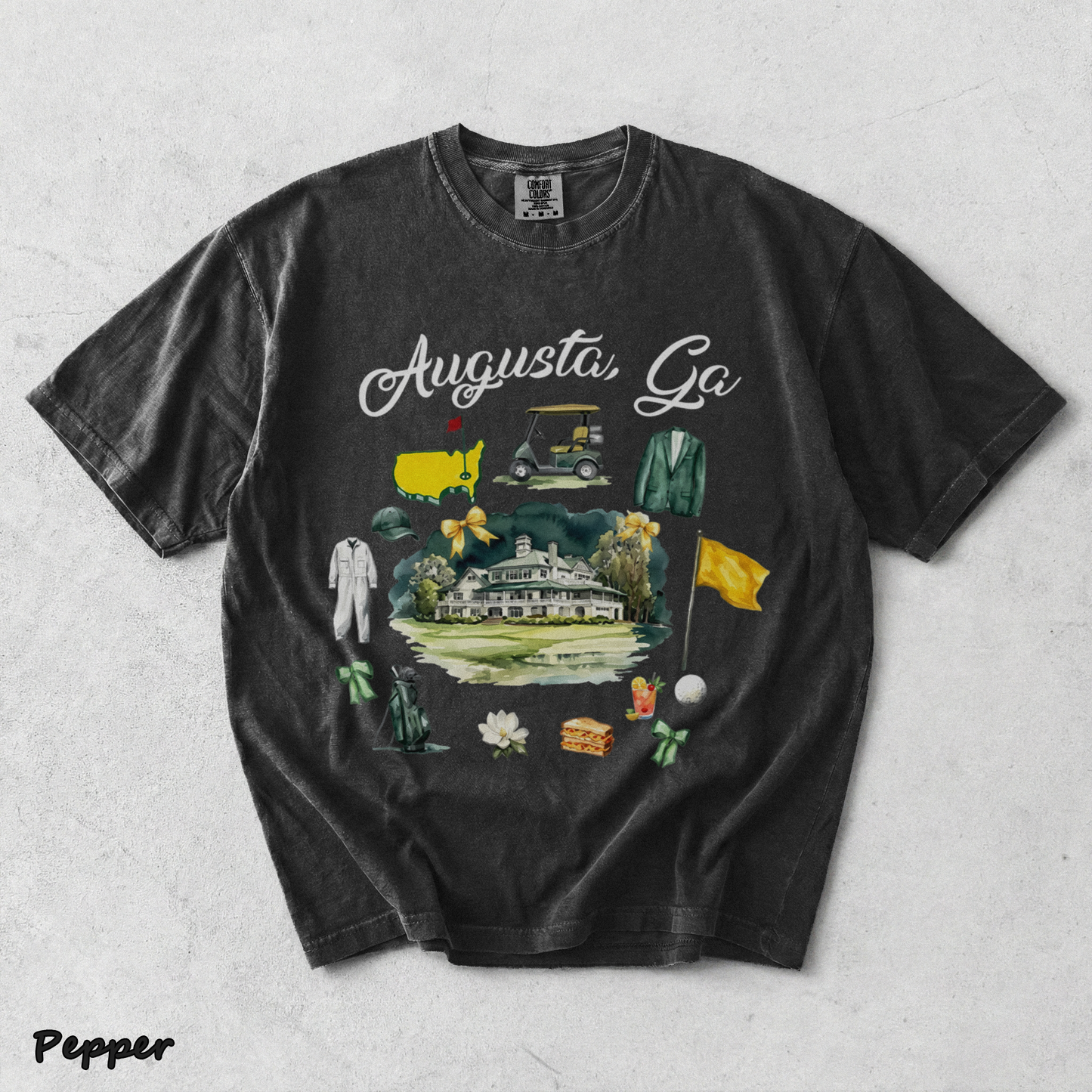 Masters Augusta TShirt - Pepper mockup