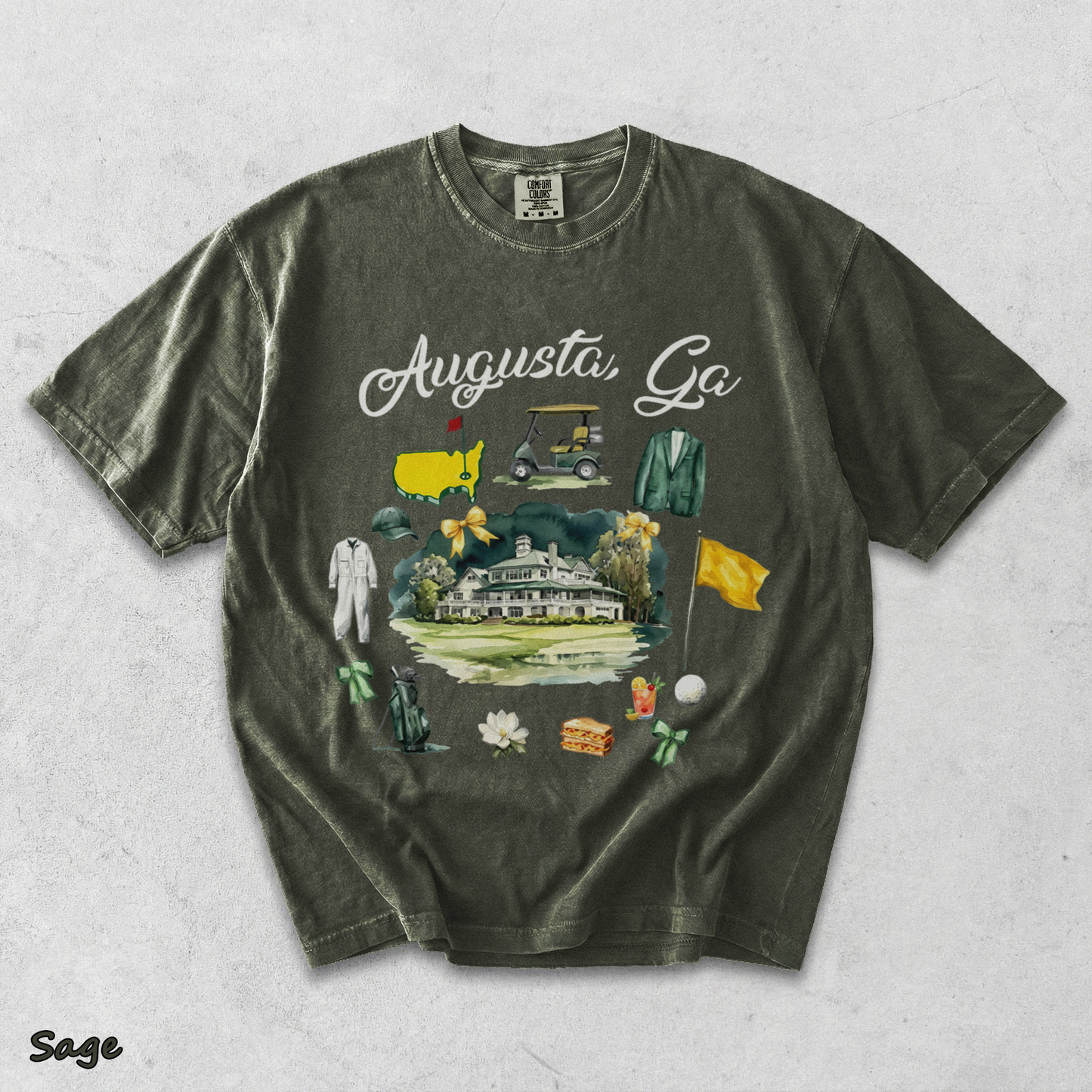 Masters Augusta TShirt - Sage mockup