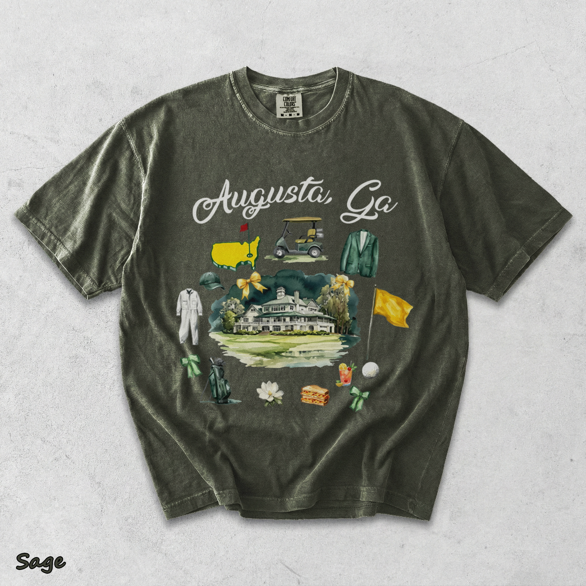Masters Augusta TShirt - Sage mockup
