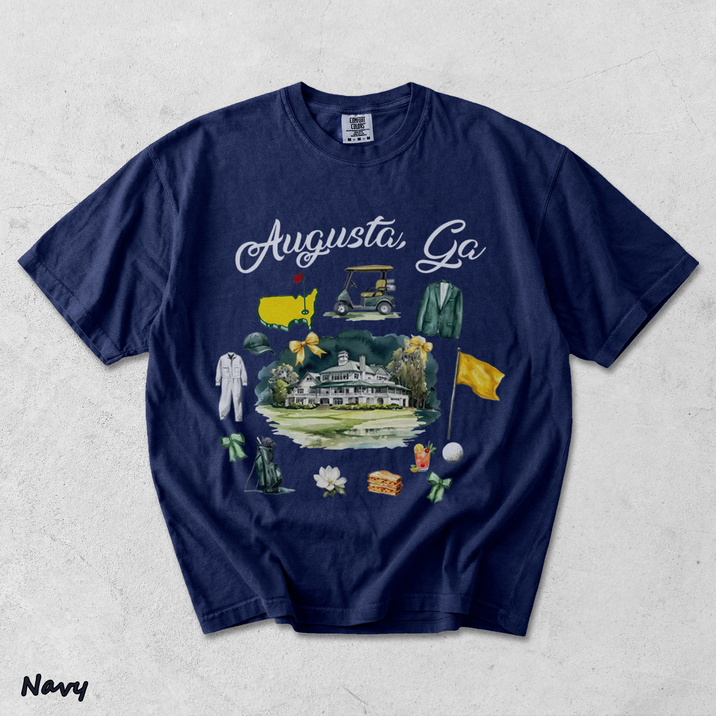 Masters Augusta TShirt - True Navy mockup