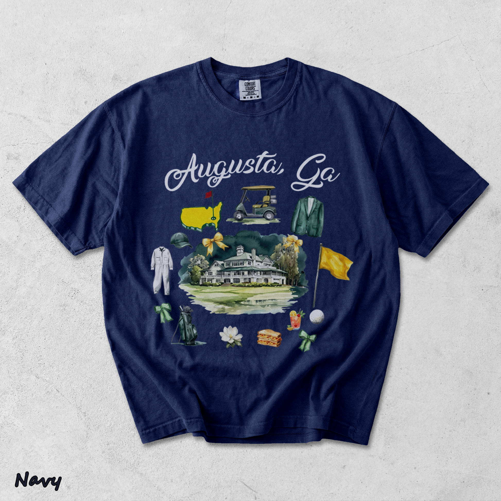 Masters Augusta TShirt - True Navy mockup