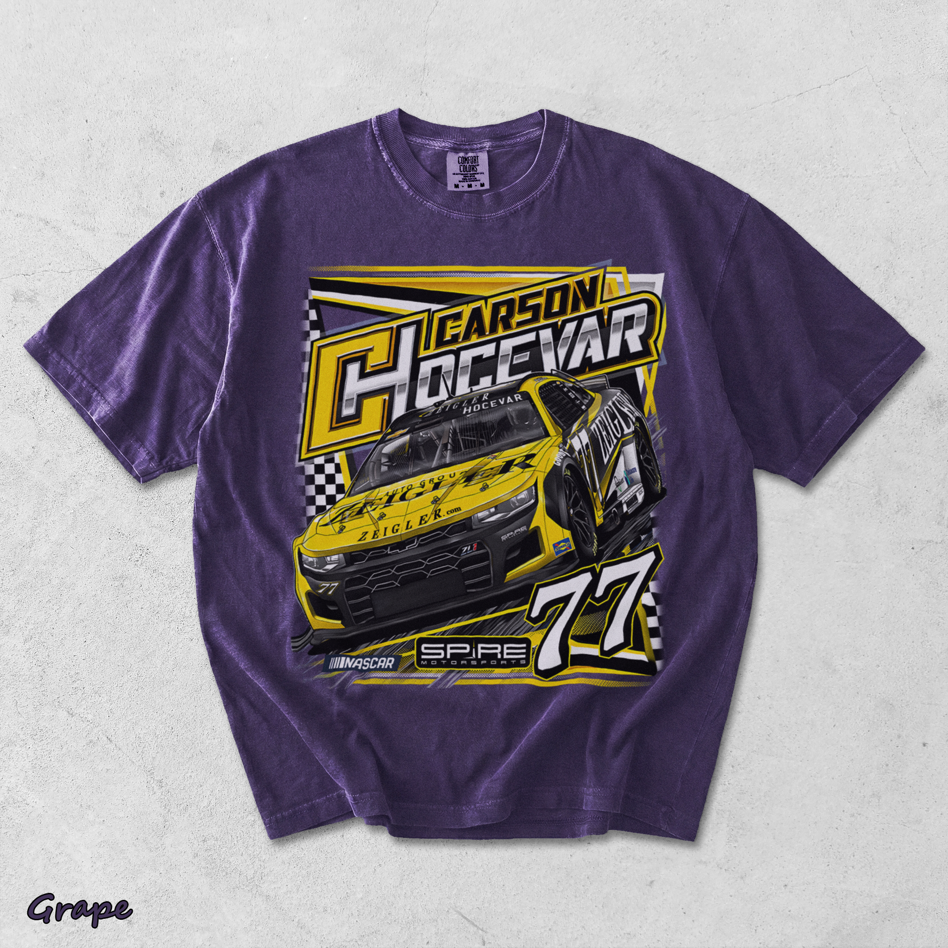 Men's Carson Hocevar - Grape mockup