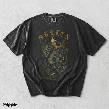 Men's Tattoo Girl Panther Graphic T-Shirt Gothic Streetwear Art Tee back - Pepper mockup